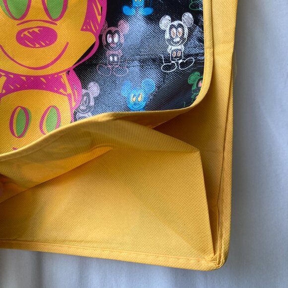 Disney Stencil Pop Art Mickey Mouse Neon Shopper Tote Bag Grocery Beach Shopping - Picture 4 of 7